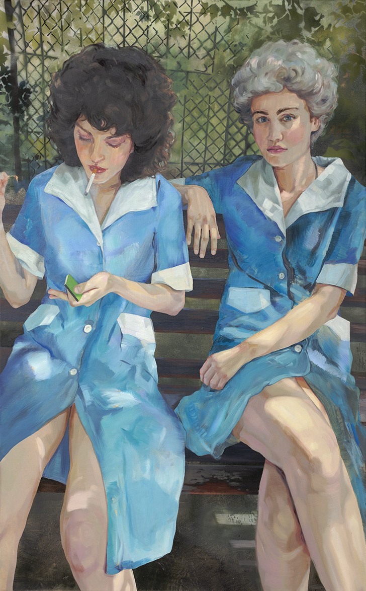 Paulina Olowska, artist of the exhibition Za Pultem (Behind the